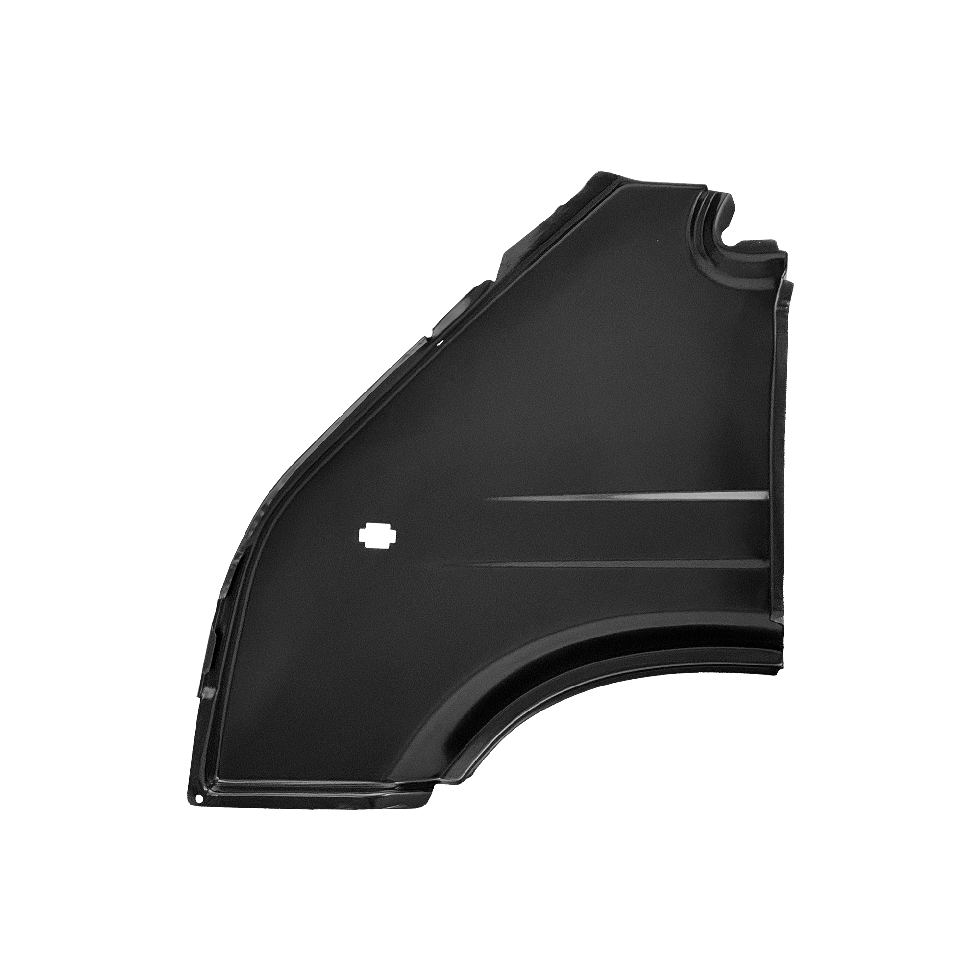 GUARDABARROS DELANTERO DE REPUESTO RH, 2006-, PARA FORD TRANSIT VE83, 95VB16612AA-PT, (ACERO)