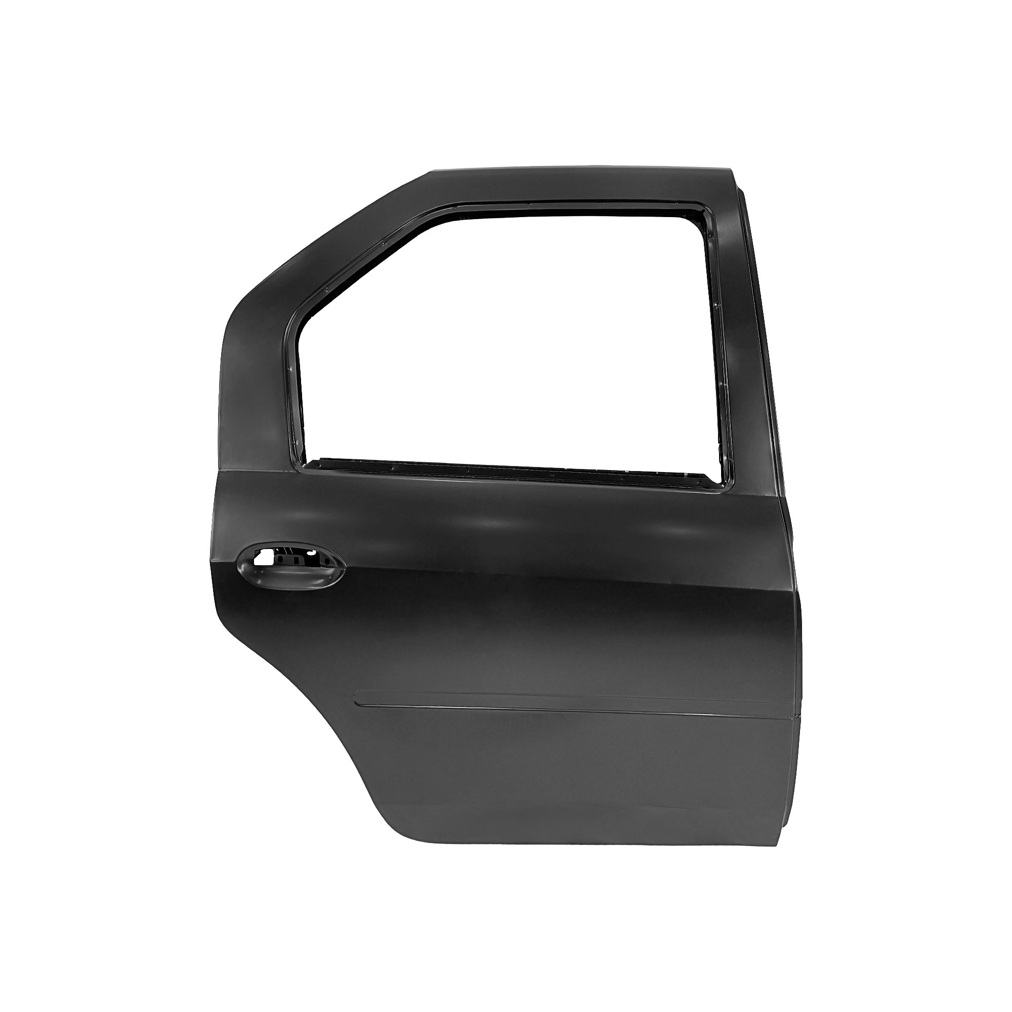 PUERTA TRASERA DE REPUESTO SIN MOLDEO RH, 2004-2012, PARA RENAULT LOGAN, (ACERO)