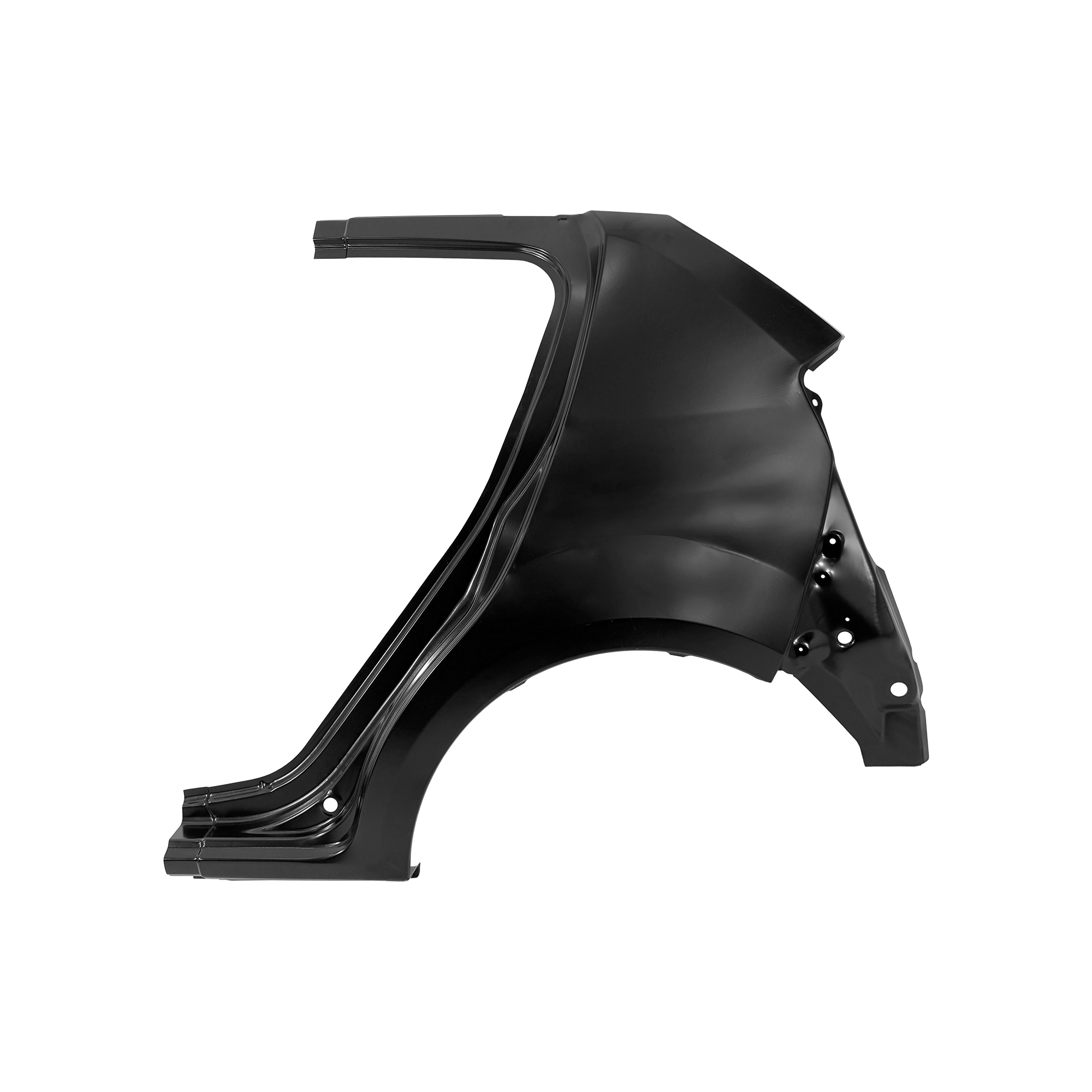 GUARDABARROS TRASERO DE REPUESTO LH, 2009, PARA DACIA SANDERO, (ACERO)