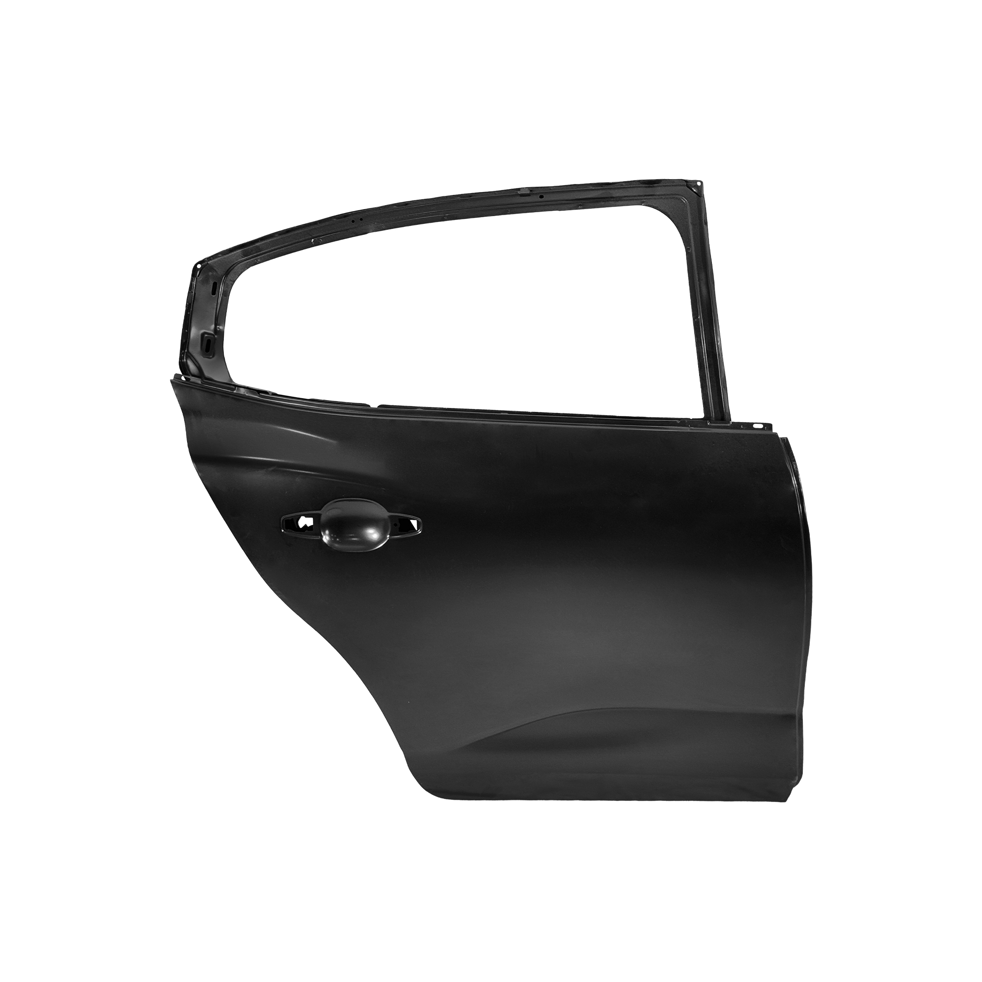 PUERTA TRASERA DE REPUESTO RH, 2021, PARA RENAULT LOGAN, (ACERO)