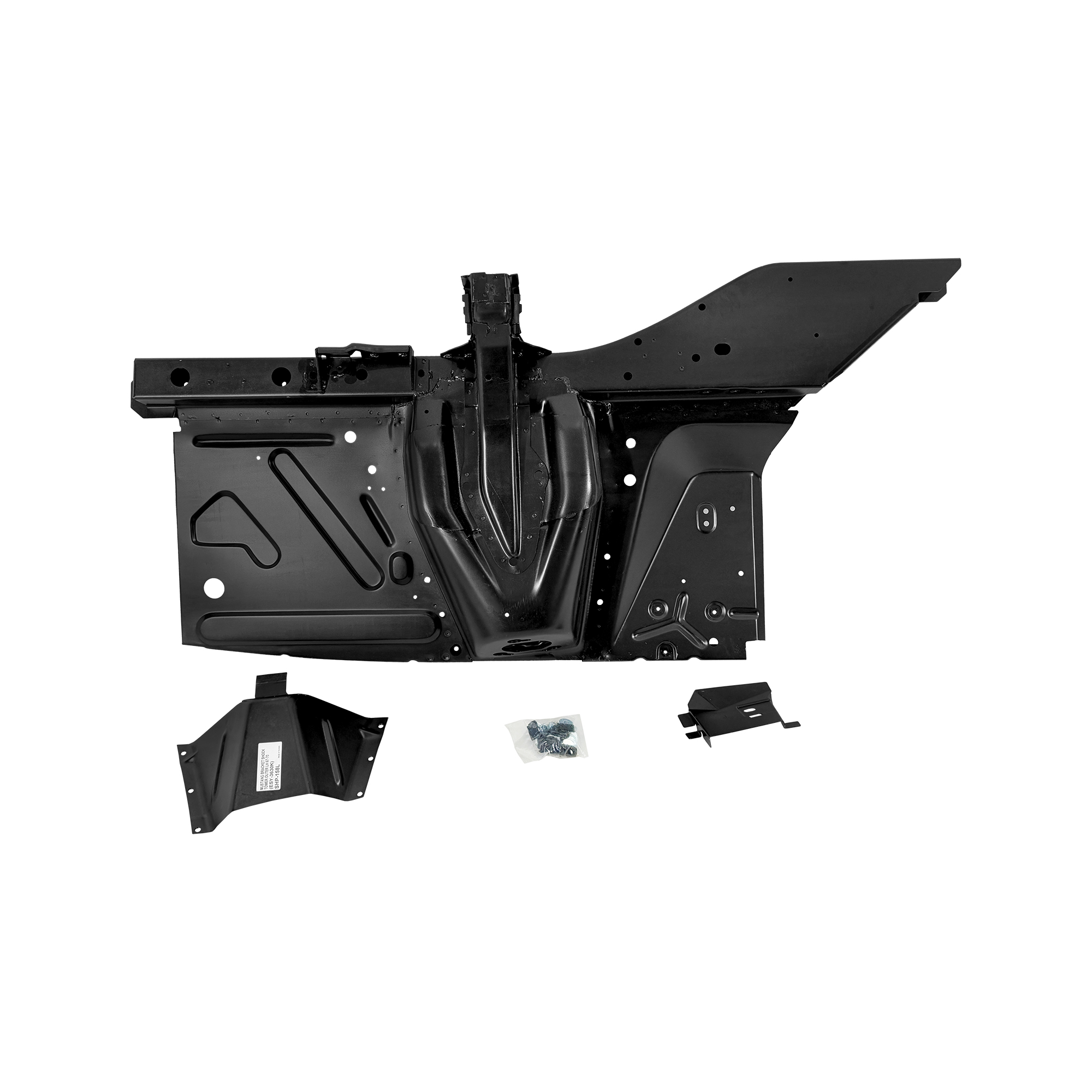 DELANTAL DE GUARDABARROS DE REPUESTO DELANTERO COMPLETO IZQUIERDO, 1967-1968, PARA FORD MUSTANG, (ACERO)
