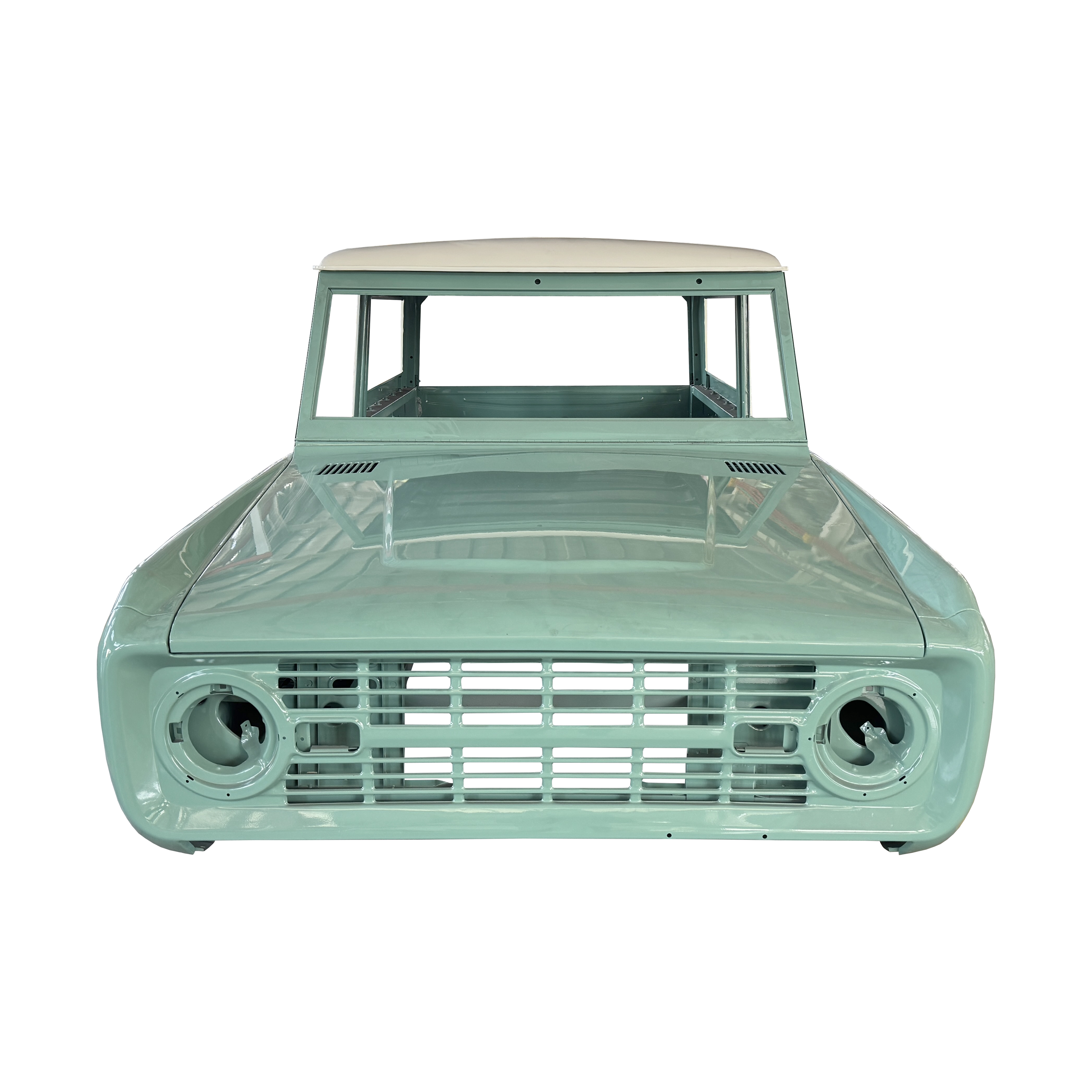 CABINA COMPLETA DE REPUESTO CON PUERTAS, CON PINTURA PERSONALIZADA, 1966-1977, SOLO PARA PEDIDOS ANTICIPADOS DE FORD BRONCO
