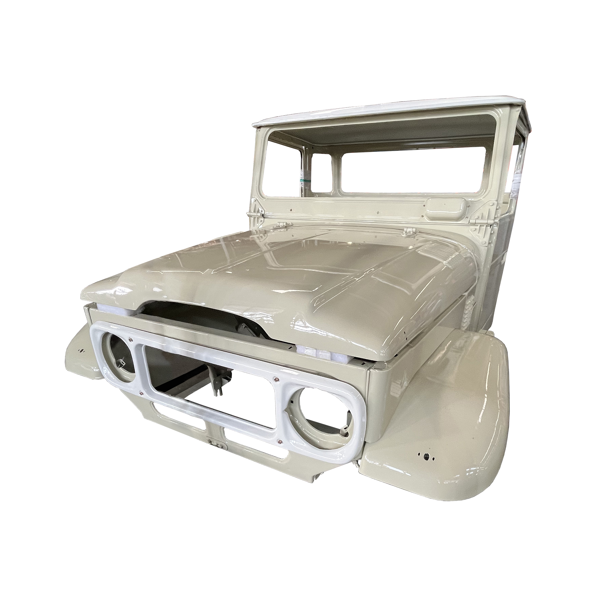 ¿CABINA COMPLETA DE REPUESTO CON PUERTAS?CON PINTURA PERSONALIZADA RHD, 1968-1984, PARA TOYOTA LAND CRUISER FJ45 (ACERO)