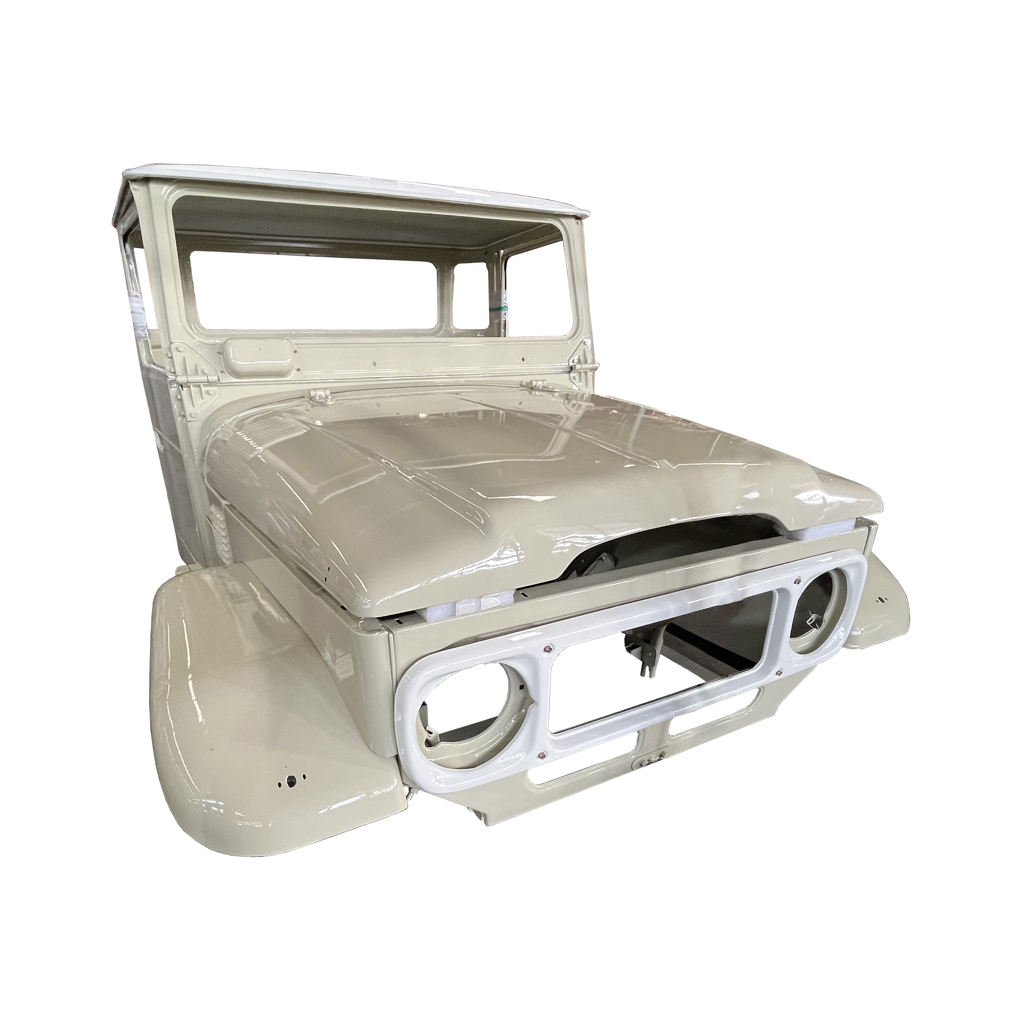 ¿CABINA COMPLETA DE REPUESTO CON PUERTAS?CON PINTURA PERSONALIZADA LHD, 1968-1984, PARA TOYOTA LAND CRUISER FJ45 (ACERO)