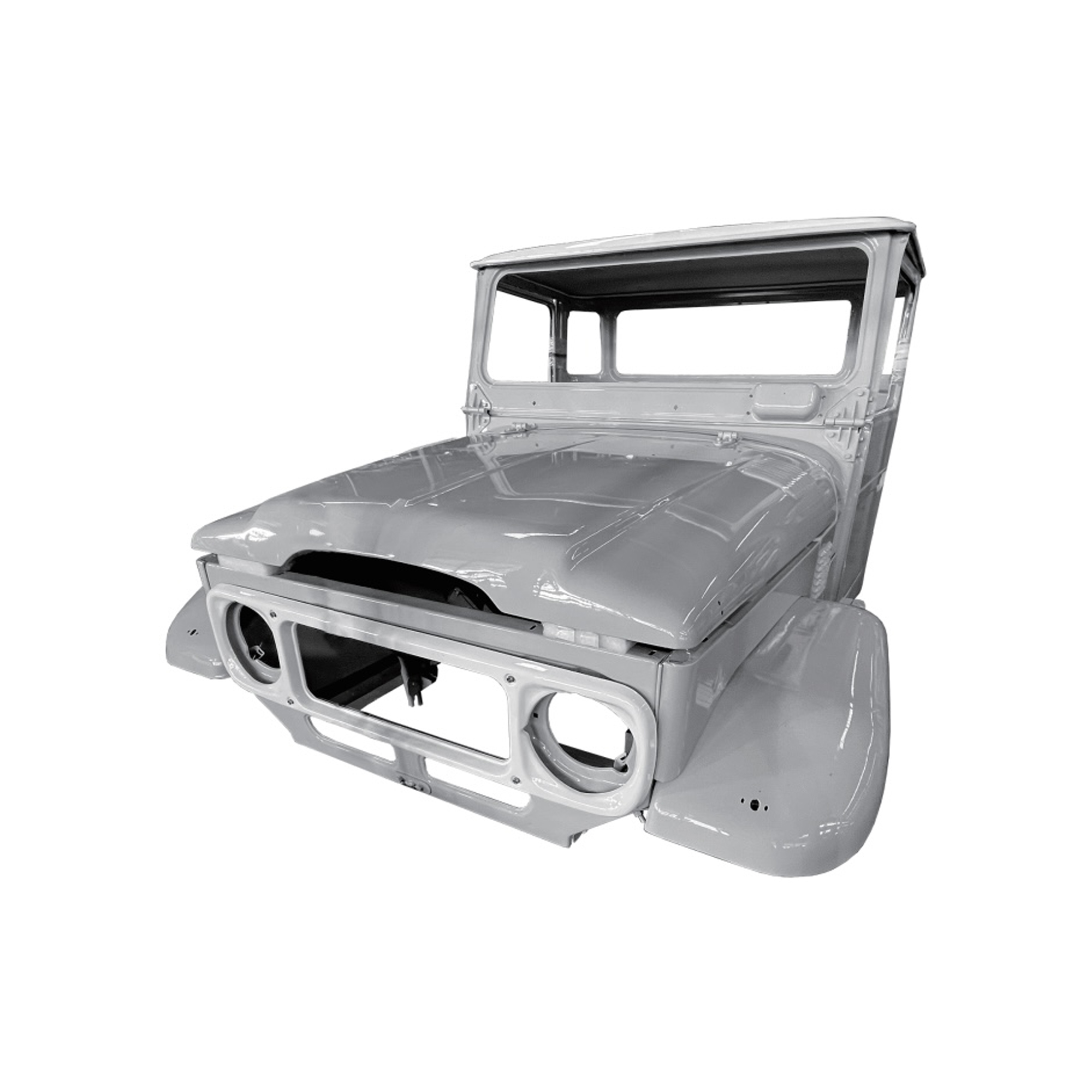 CABINA COMPLETA DE REPUESTO RHD, 1968-1984, PARA TOYOTA LAND CRUISER FJ45 (ACERO)