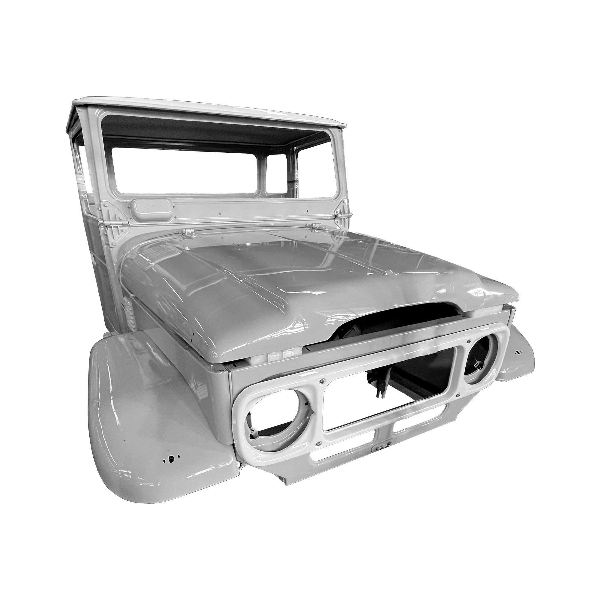 CABINA COMPLETA DE REPUESTO LHD, 1968-1984, PARA TOYOTA LAND CRUISER FJ45 (ACERO)