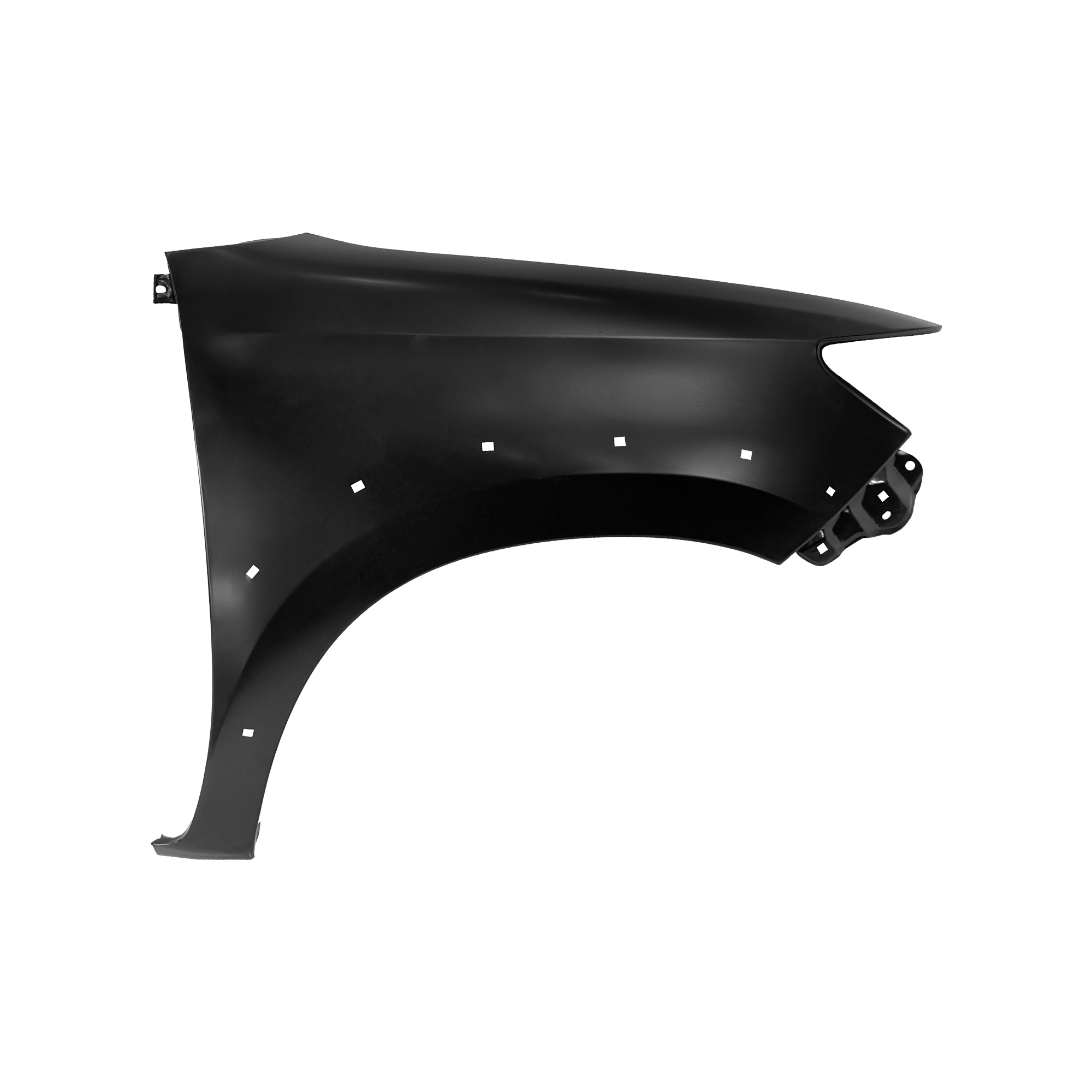 GUARDABARROS DELANTERO DE REPUESTO DERECHO SIN ORIFICIO CON ORIFICIO PARA RUEDA, 2012, PARA TOYOTA FORTUNER, 67002-60490, (ACERO)