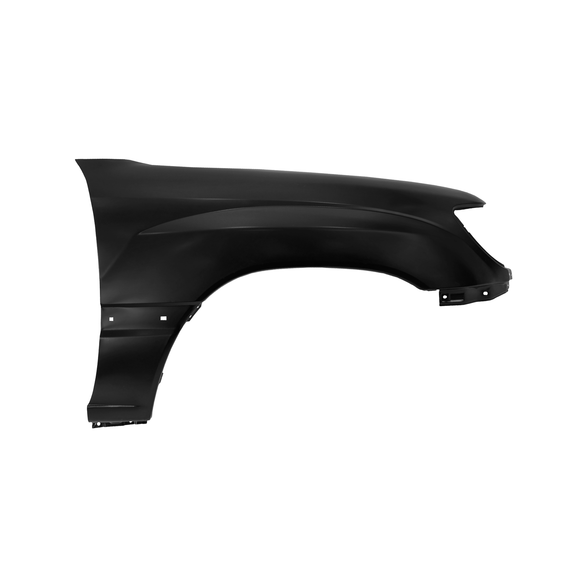 GUARDABARROS DELANTERO DE REPUESTO RH CON ORIFICIO DE ANTENA W/O, PARA TOYOTA LAND CRUISER LC80(LC100), (ACERO)