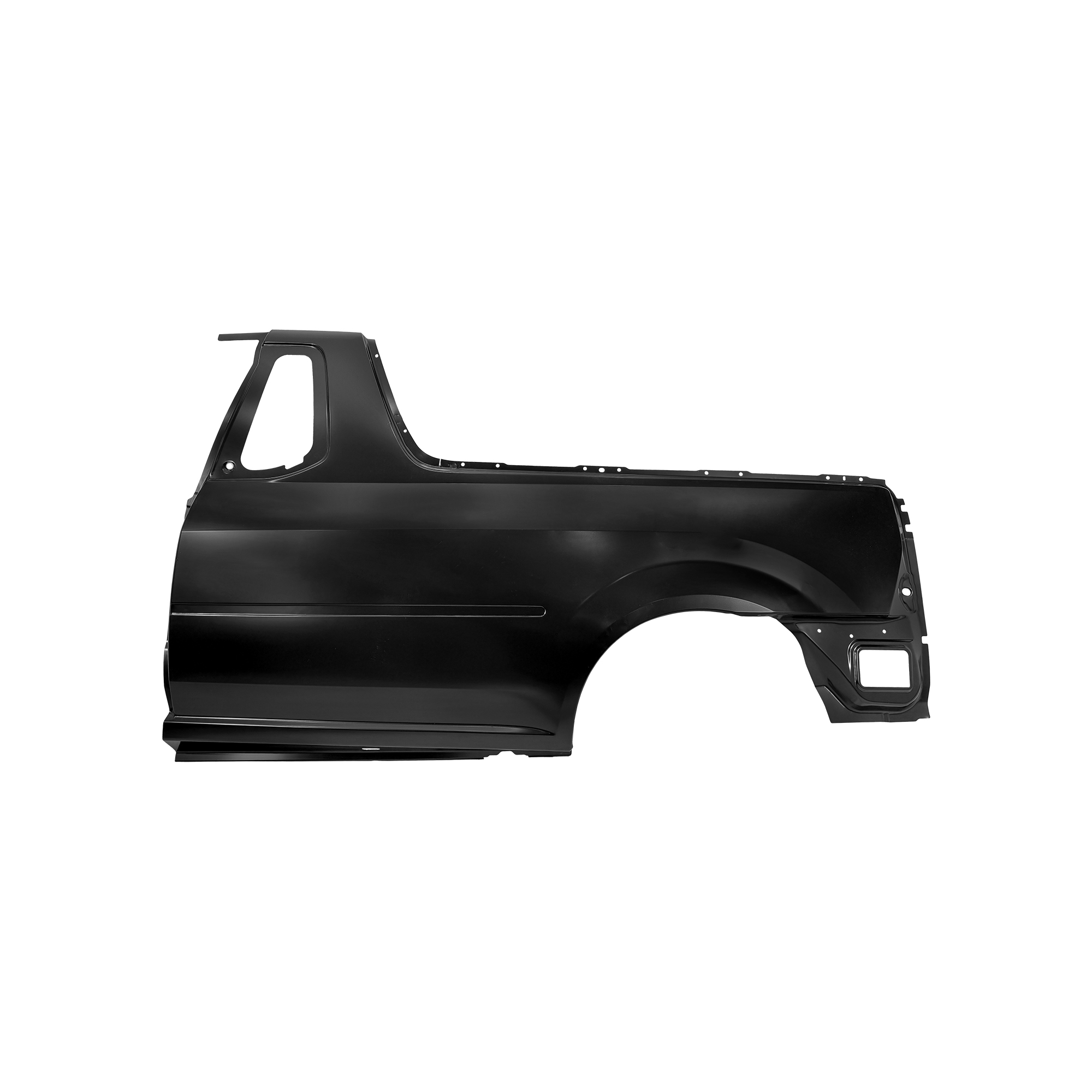 GUARDABARROS TRASERO DE REPUESTO LH SIN ORIFICIO, PARA NISSAN NP200, (ACERO)