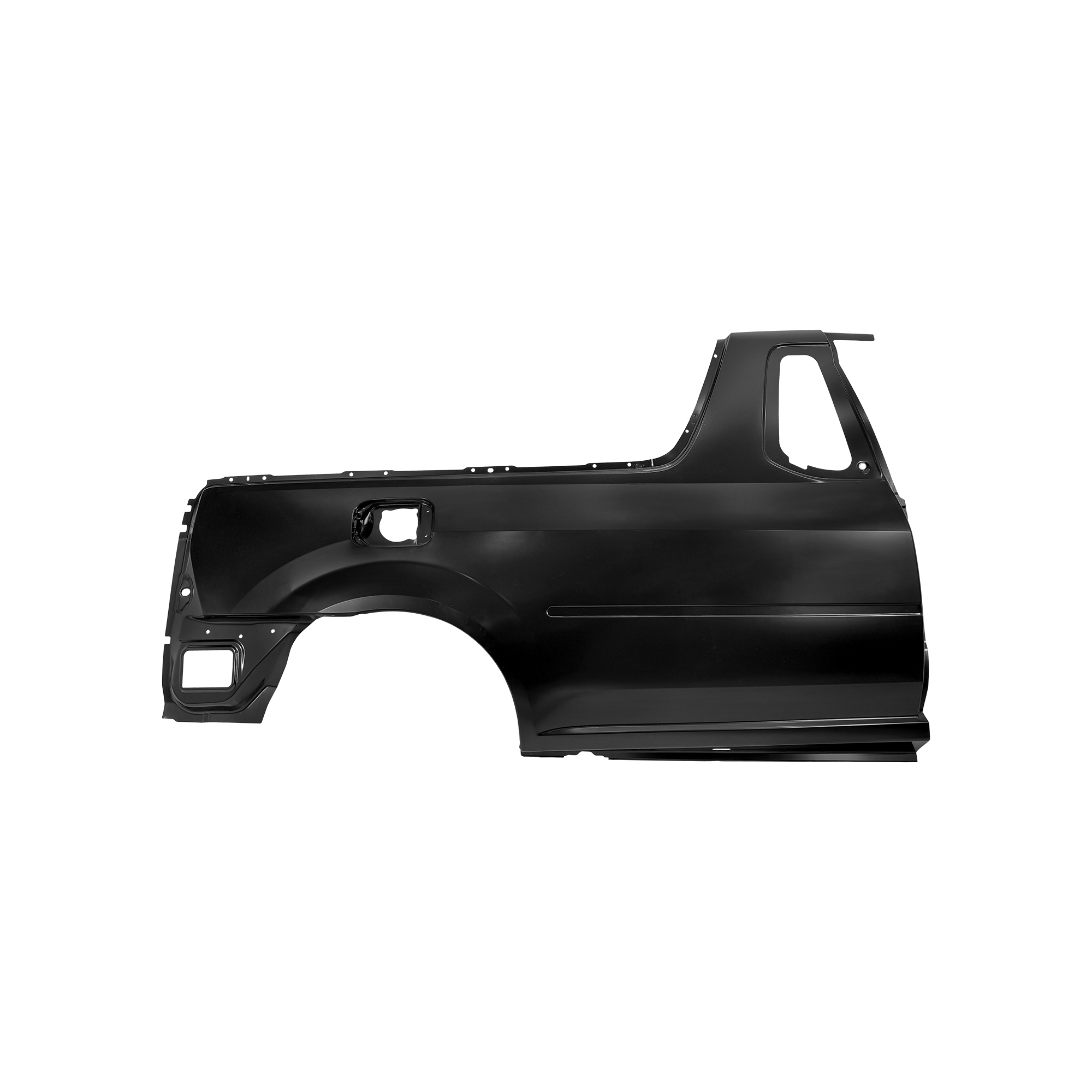 GUARDABARROS TRASERO DE REPUESTO RH SIN ORIFICIO, PARA NISSAN NP200, (ACERO)
