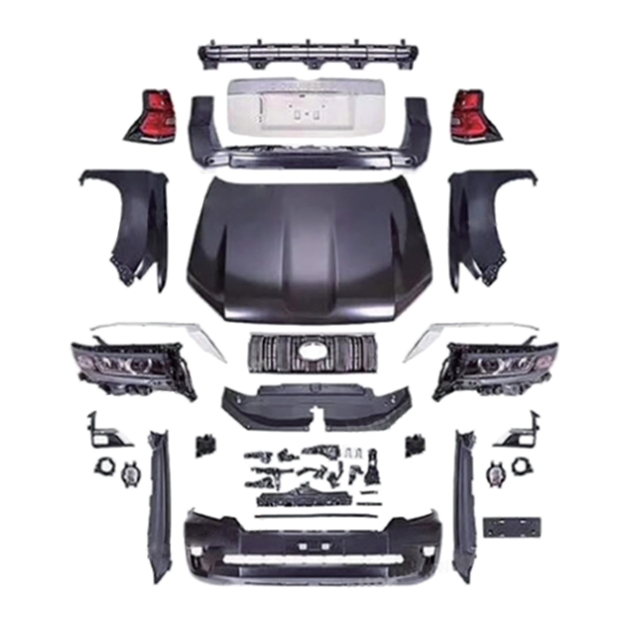 REEMPLAZO DEL KIT ANTES Y DESPUÉS, 2018, PARA 10-17 TOYOTA PRADO A 18 TOYOTA PRADO